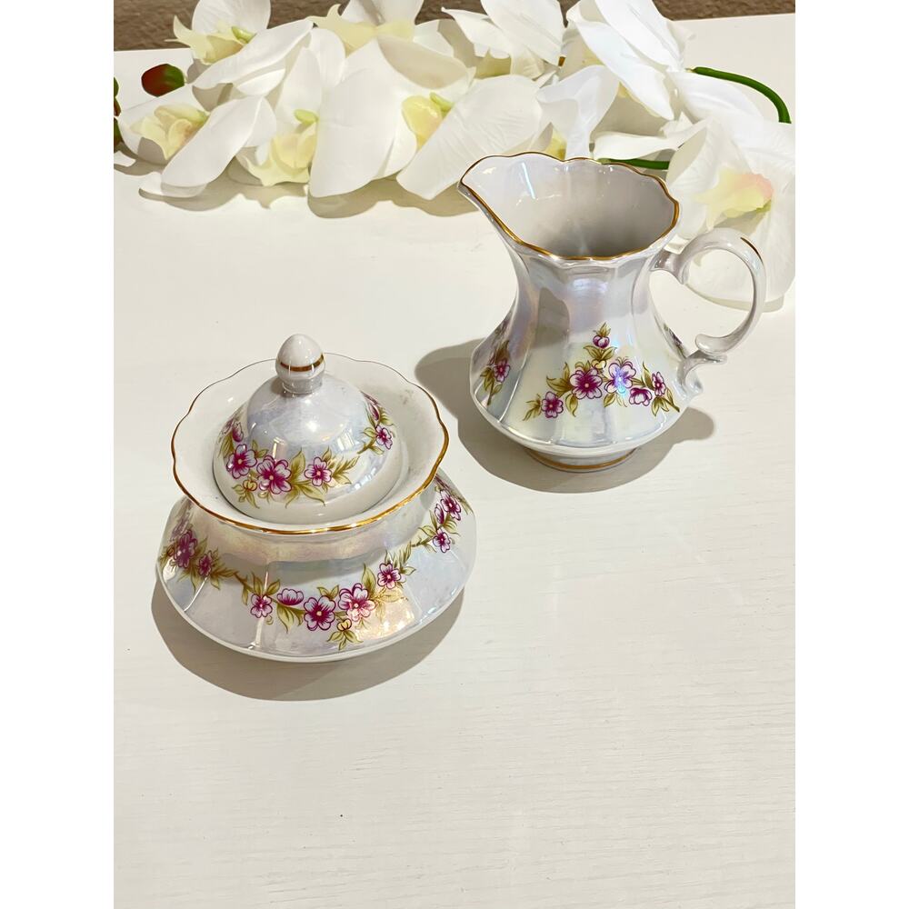 Korosten Cream Sugar Porcelain Floral